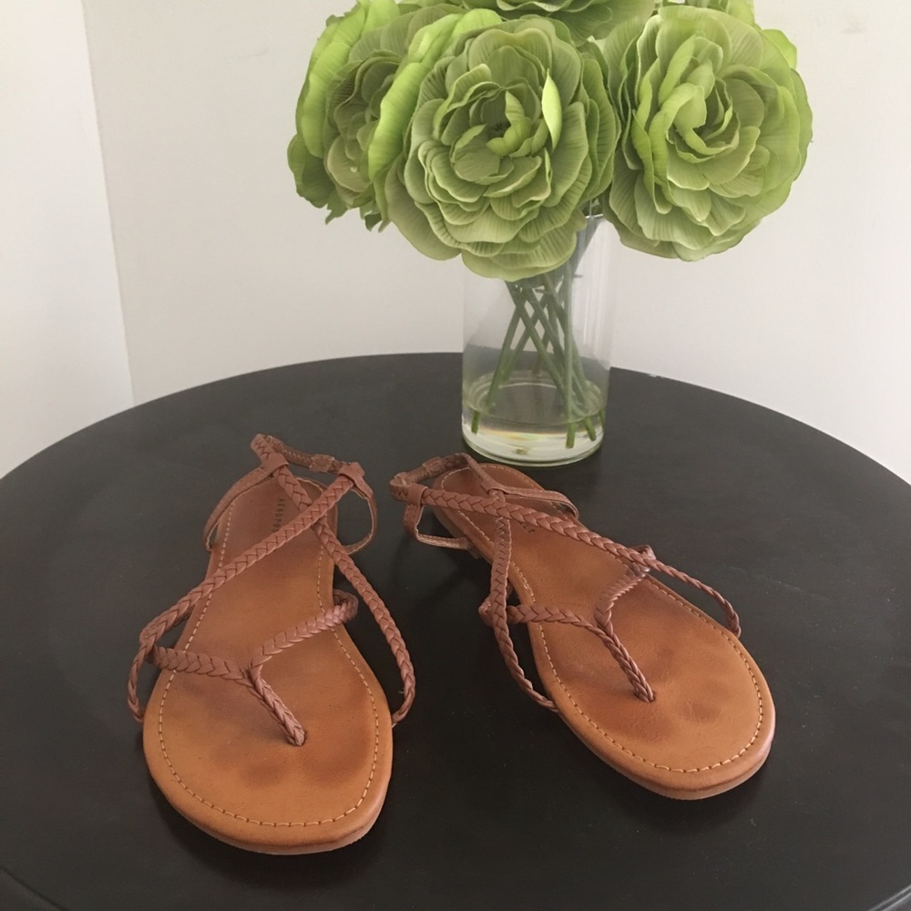 Aeropostale Brown Braided Sandals